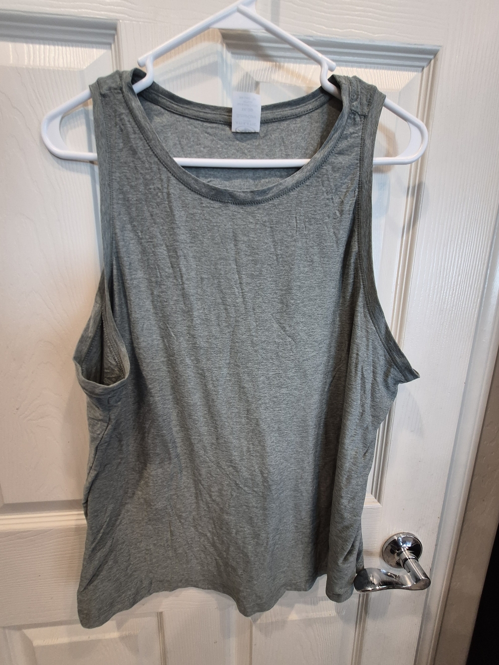 Athletic Works Heather Green Scoop Neck Tank Top